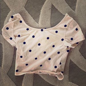 polka dot crop top
